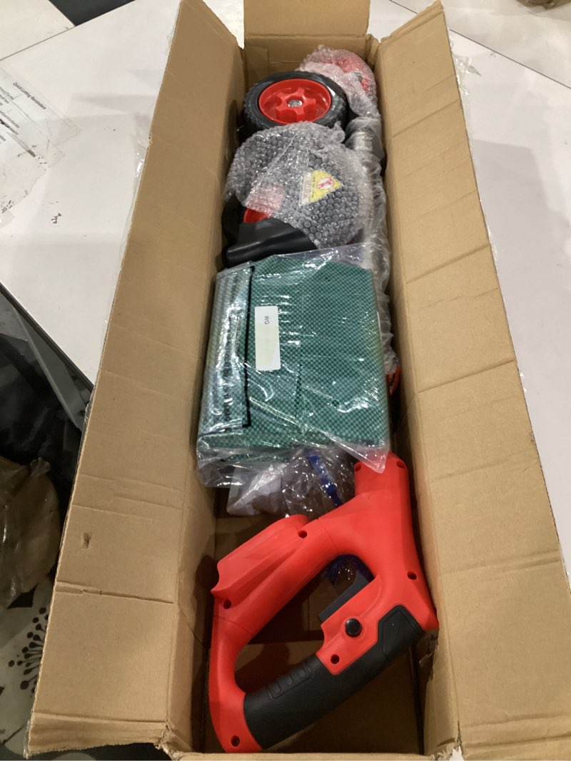 Condition photo showing Good Condition for electric weed wacker cordless weed wacker eater battery powered with 2 x 21v batteries & wheel & 15 blades, 3-in-1 stringless grass trimmer/edger lawn tool/brush cutter for garden yard