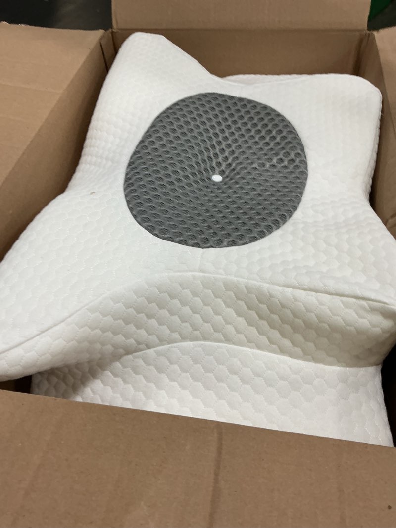 Condition photo showing As Is for dream without pain cervical neck pillow for sleeping, ergonomic side sleeper pillows for adults, cooling orthopedic pillow for neck relief support, memory foam pillows back stomach sleepers