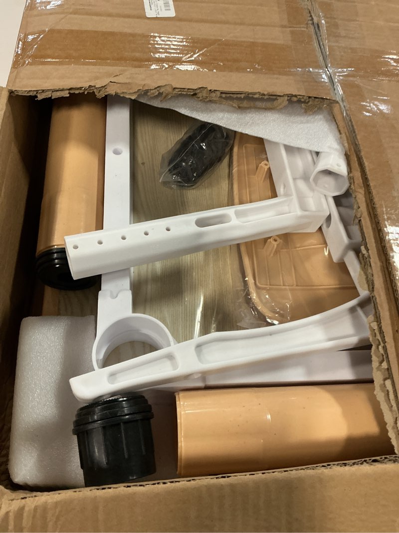 Condition photo showing As Is for Brelley Kids Table and 2 Chairs Set, Height Adjustable Toddler Desk 31.5" L x 23.6" W and Chair Set, Graffiti Desktop, Classroom/Daycare/Home, Children Multi-Activity Table for Ages 2-8 Beige