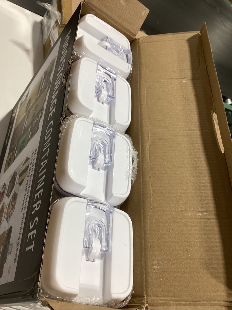 Condition photo showing Good Condition for airtight food storage containers with lids 7 pcs plastic kitchen and pantry organization canisters for cereal, bpa free kitchen canisters for spaghetti, pasta (airtight food)