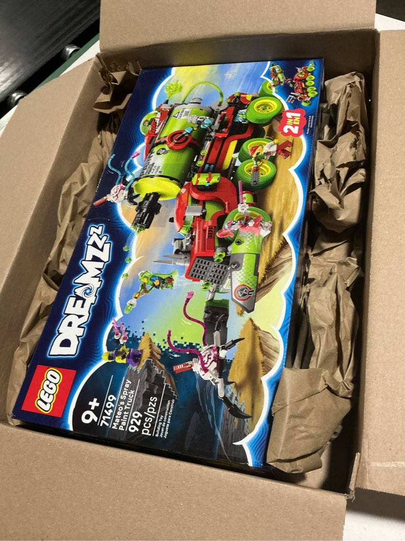 Condition photo showing Good Condition for LEGO DREAMZzz Mateo’s Spray Paint Truck Building Toy for Kids - Pretend Play Set & 5 Toy Figures for Boys & Girls, Ages 9+ - Truck with 2 Building Modes - Gift Idea for Birthdays - 71499