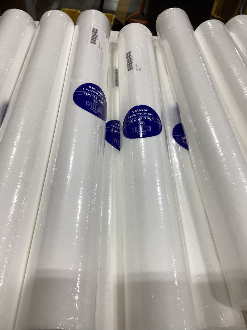 Condition photo showing As Is for hydronix sdc-25-2005 sediment water filter cartridge 2.5" x 20" - 5 micron - whole house, ro systems or commercial use