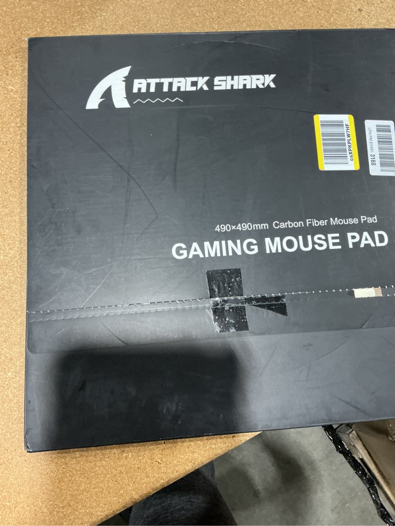 Condition photo showing New/Like New for attack shark cm02 gaming mouse pad for esports speed large mouse mats for desk waterproof surface stitched edges and anti-slip rubber base size l laminate 17.72” x 15.75” x 0.16” black