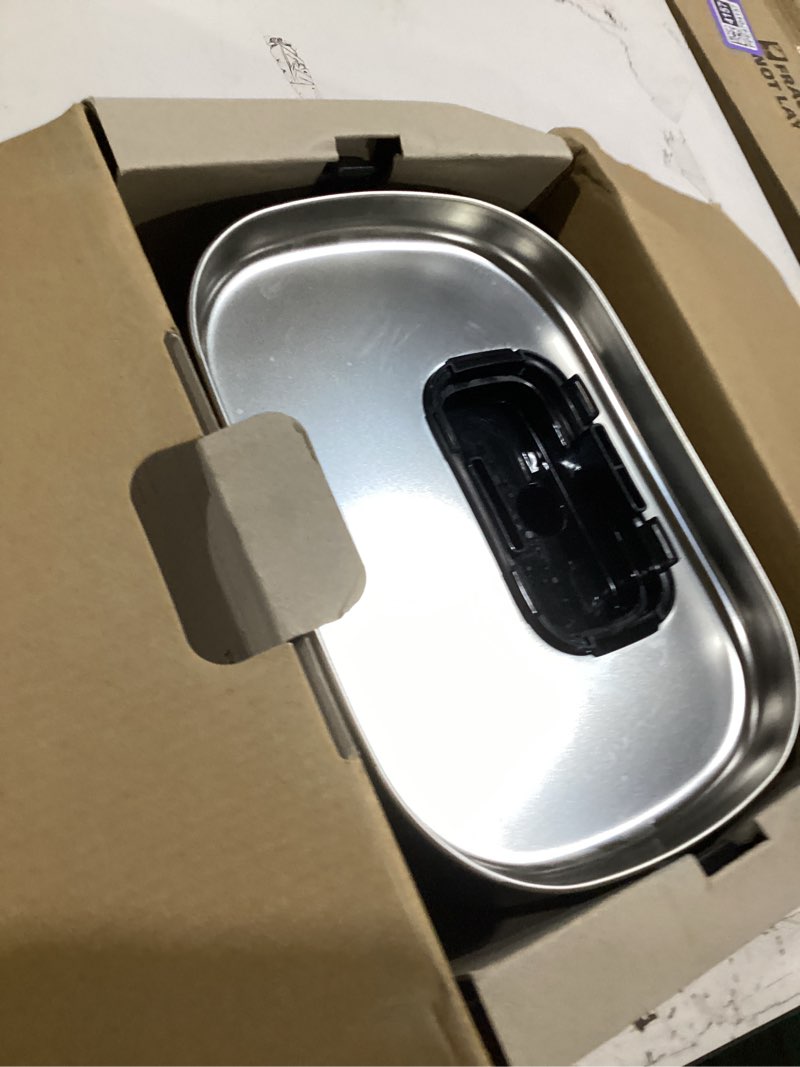 Condition photo showing As Is for petlibro cat water fountain, app monitoring pet fountains for cats indoor with stainless steel tray, 2.5l/84oz dockstream automatic water dispenser for drinking, 2.4g wi-fi smart bowl inside black 1 fountain