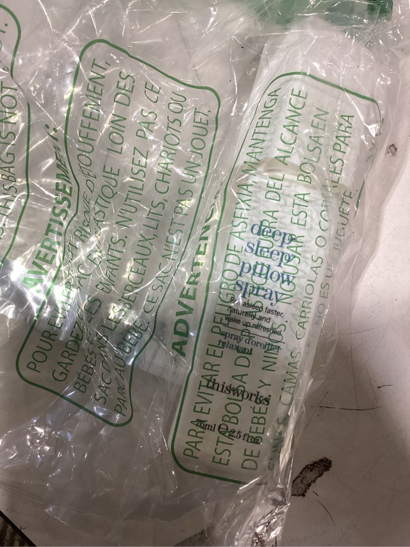 Condition photo showing As Is for This Works Deep Sleep Pillow Talk Set – Natural Sleep Remedy Duo with Lavender, Camomile & Vetivert – 75ml Pillow Spray & 5ml Stress-Check Roll-On ($42 Value Set)