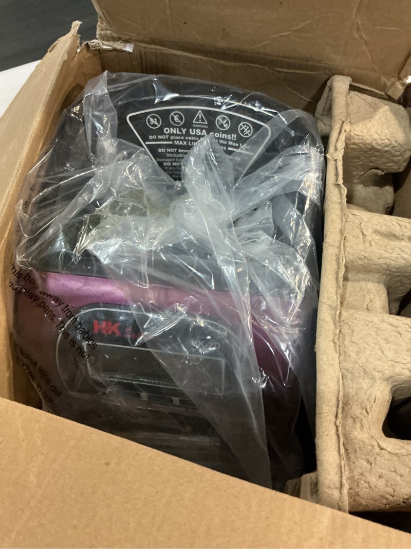 Condition photo showing Good Condition for hk systems hk-2d, digital usd coin counter and sorter with lcd display, sorts 260 coins per minute into coin wrappers, 2 row coin wrapper tubes included counter with 2 rows