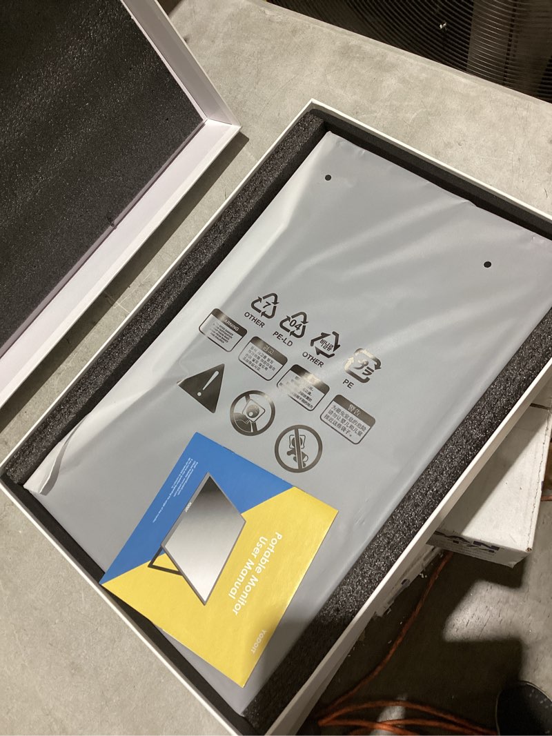Condition photo showing New/Like New for yodoit portable monitor for laptop 100hz 18.5" fhd 1080p screen ips display with usb type c port and speakers with smart cover metal compatible with pc, macbook, xbox (black) 18.5 inch 100 hz