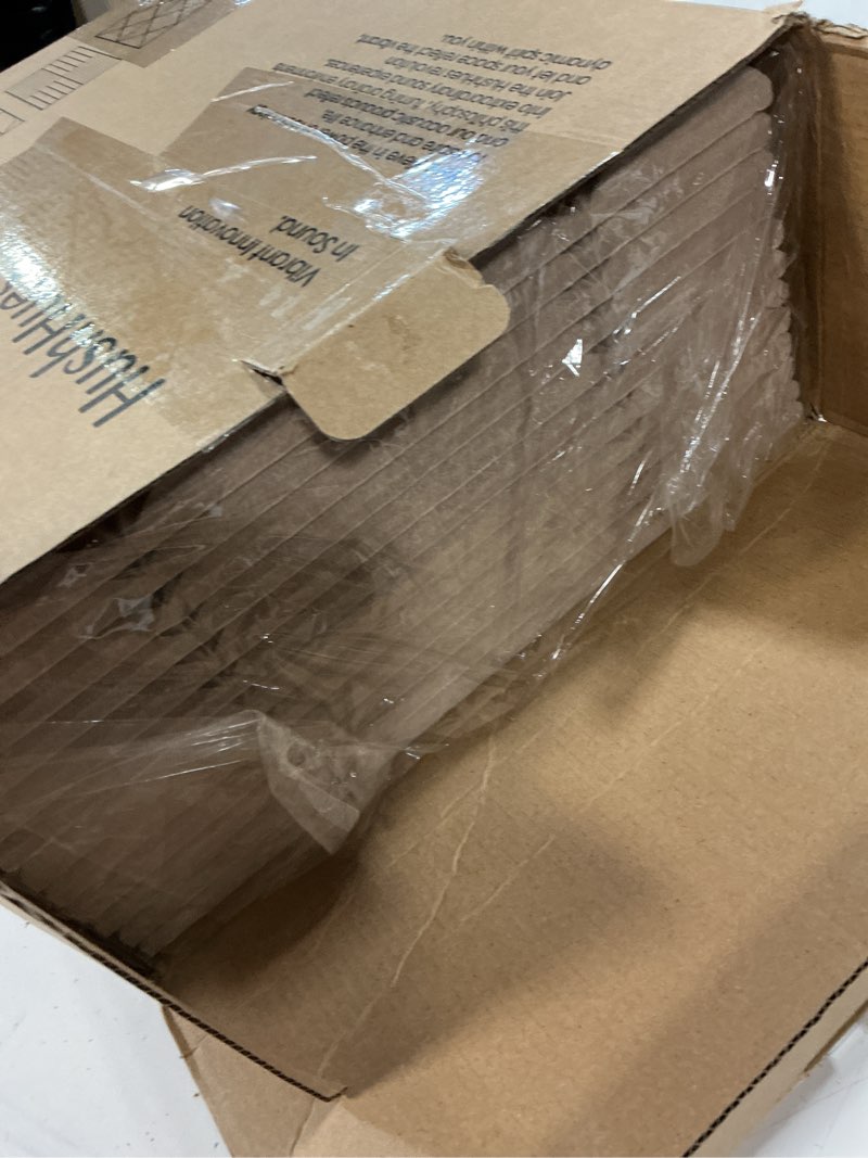 Condition photo showing New/Like New for 12-pack acoustic panels, 16"x12"x0.4" large acoustic wall panels, self-adhesive noise absorbing panels for recording studios, off-white+camel decorative acoustic panels chevron peak design off-white+camel