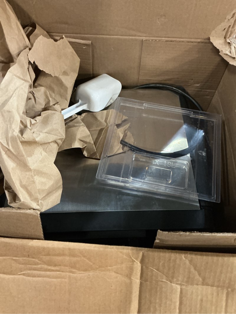 Condition photo showing As Is for Silonn Nugget Ice Maker Countertop, Pebble Ice Maker Nugget, 44lbs Crushed Ice in 24h, Pull-Out Water Tank and Removable Ice Basket for Home, Kitchen, Stainless Steel