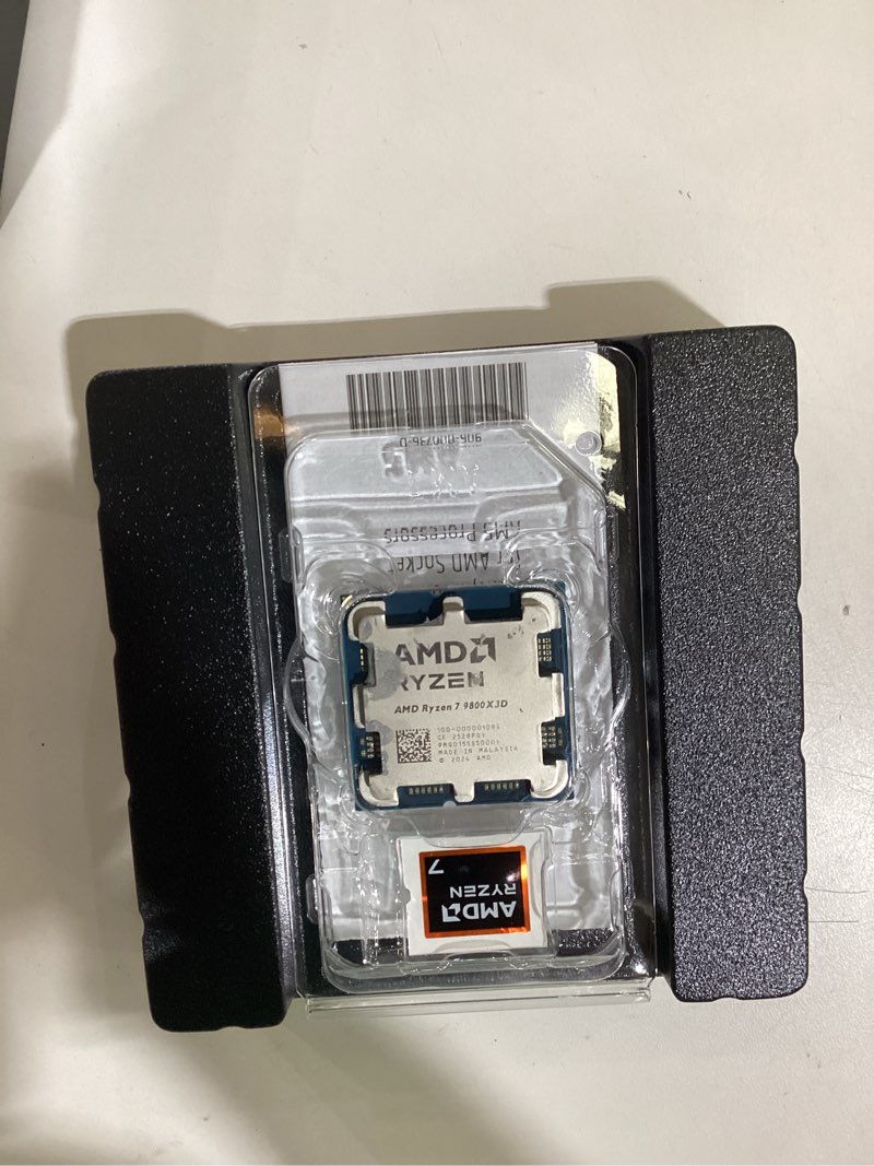 Condition photo showing As Is for amd ryzen 7 9800x3d 8-core, 16-thread desktop processor