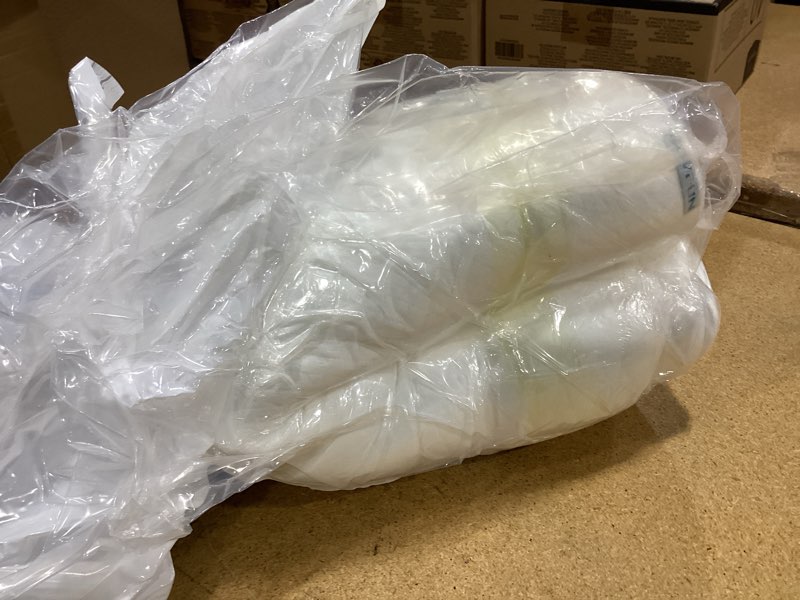Condition photo showing New/Like New for 5 inch wedge pillow for adults,large body support sponge triangle incline cushion to elevate upper body,therapeutic wedge pillow for sleeping acid reflux,5" high, 26" wide,white