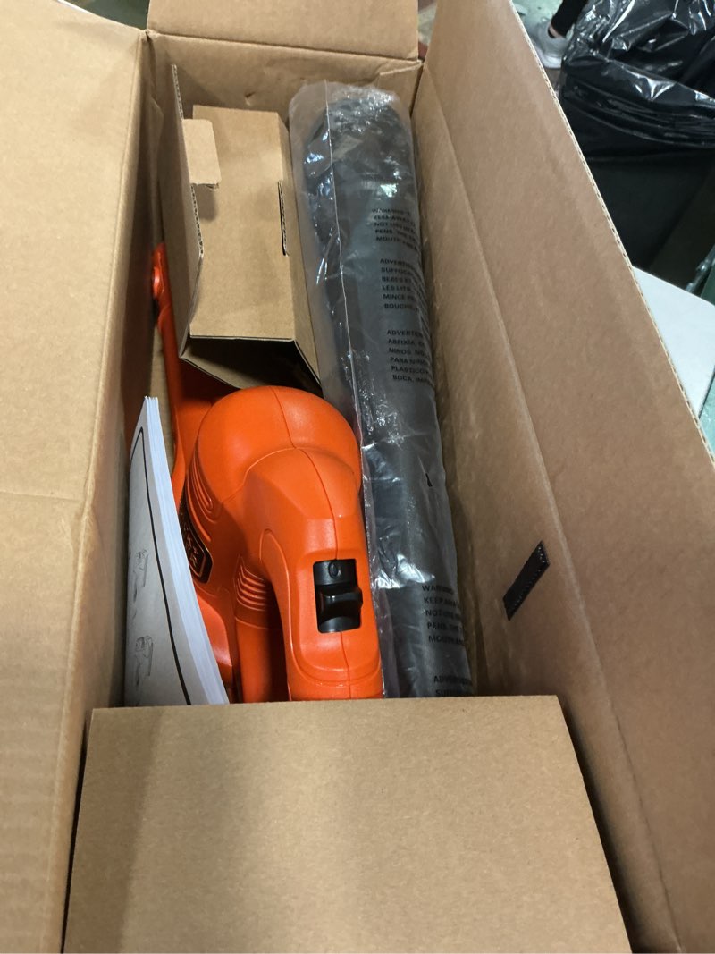 Condition photo showing Good Condition for BLACK+DECKER Cordless Leaf Blower with Battery and Charger 20V MAX, Electric Leaf Blower 130 mph Air Speed, Lightweight Design (LSW221)