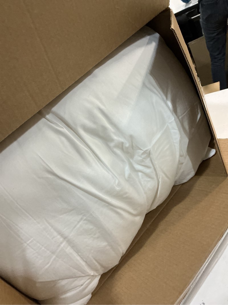 Condition photo showing As Is for Farm To Home 100% Organic Cotton Cover Pillows Queen/Standard Size Set of 2, Down Alternative Hotel Quality Soft Bed Pillow for Back & Side Sleepers, Machine Washable, 20"x28", White