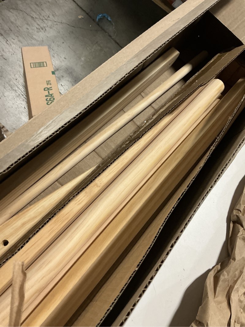 Condition photo showing As Is for barydat 2 pcs small wooden rack dress up storage 22.1 w x 9.5 d x 24.4 h mini clothes rack for doll clothes storage organizer gift for parents