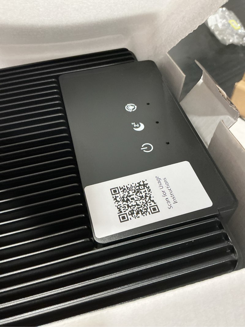 Condition photo showing New/Like New for dehumidifier, 95oz dehumidifier for home 1000 sq ft - quiet with auto shut off & relaxing 7 color ambient light, ideal for livingroom, bedroom, basement (black)