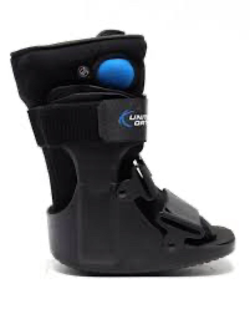 united ortho short air cam walker fracture boot, lg, black