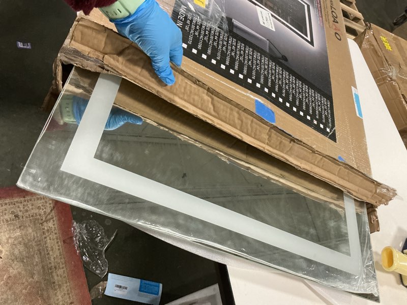 Condition photo showing Good Condition for LOAAO 24"X30" LED Bathroom Mirror with Lights, Anti-Fog, Dimmable, Backlit + Front Lit, Lighted Bathroom Vanity Mirror for Wall, Memory Function, Tempered Glass, ETL Listed Led Bathroom Mirror (3 Light Modes) 24"L x 30"W