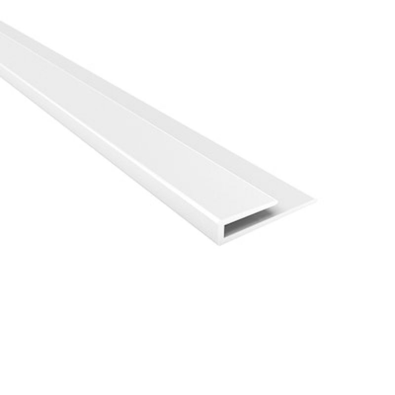 Fasade J Trim 0.75-in W x 18.0-in L White PVC J-shape