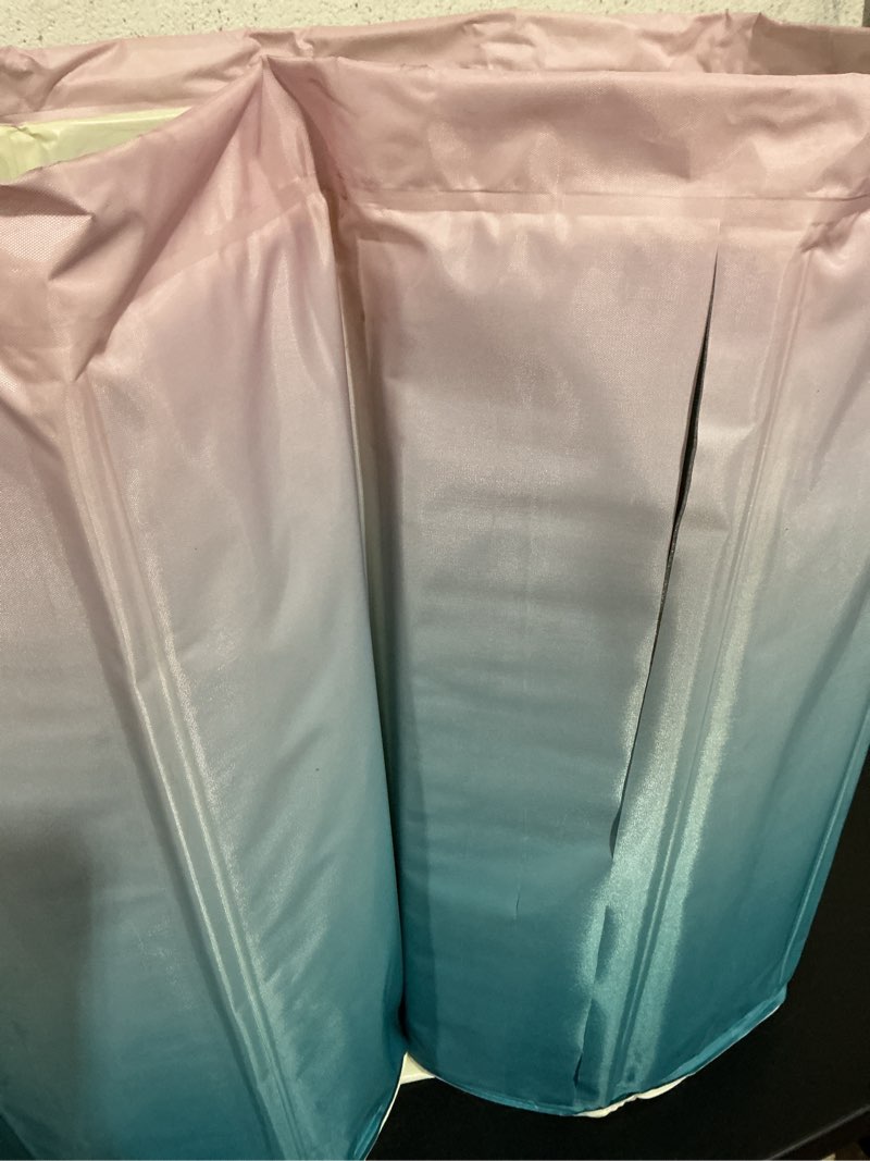 Condition photo showing As Is for portable bathtub for adults, foldable bathtub ?without installation blue and pink blue