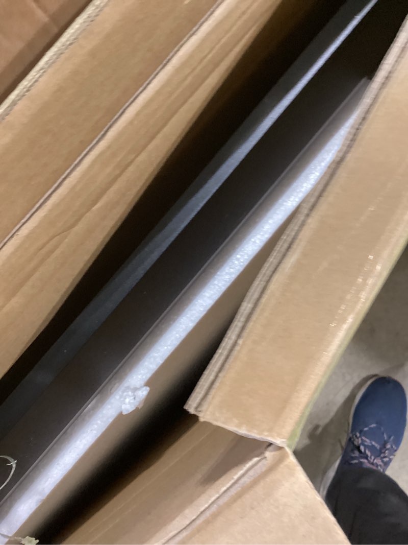 Condition photo showing Good Condition for SMIROR Matte Black Bathroom Mirror for Over Sink 24x 32 inch, Metal Thick Frame Rectangle Vanity Mirror for Wall, Anti-Rust, Horizontally or Vertically Mounted Black 32"L x 24"W