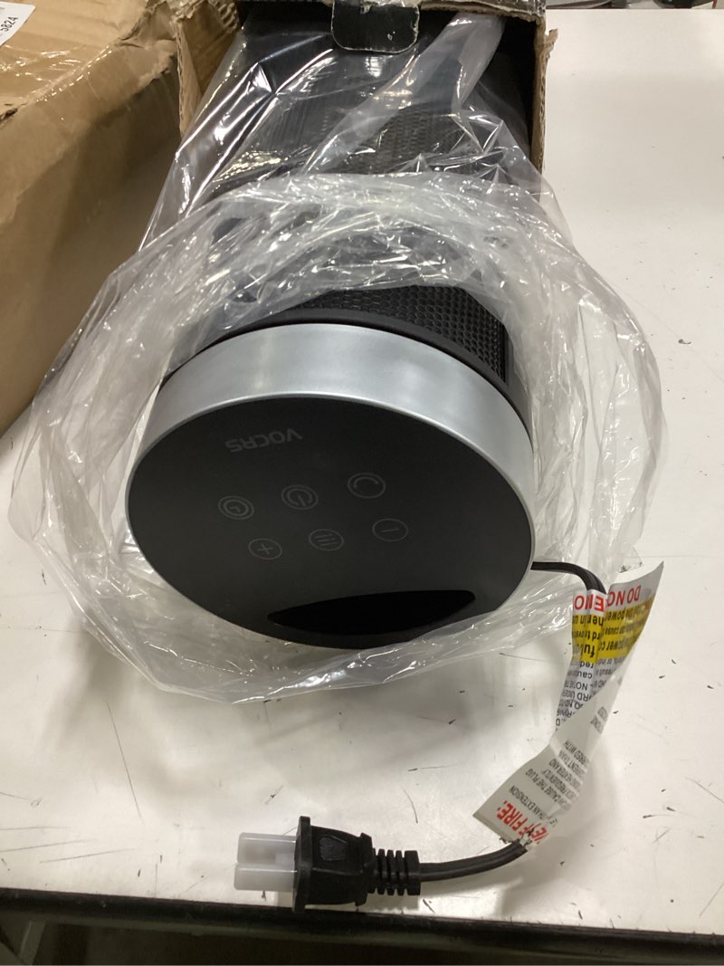 Condition photo showing Good Condition for space heater for indoor use with remote - 70° oscillating tower electric heater, 24 inchs, 12h timer, 1500w quiet ptc ceramic heating with thermostat, fast safety heat for office, home, bedroom