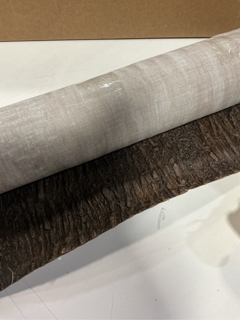 Condition photo showing Good Condition for Artificial Tree Bark, 19.69x39.37 Inch Fake Bark for Pillars Pipes Decor, Cuttable Simulation Tree Bark for Columns, Walls, Floors, Tree Decoration