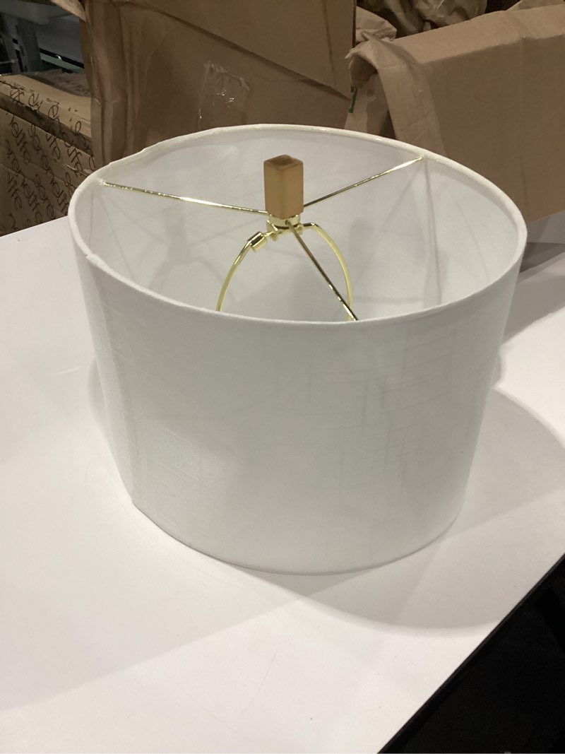 Condition photo showing As Is for DENTED JONATHAN Y JYL1043A 24.5\\\ White Linen Shade
