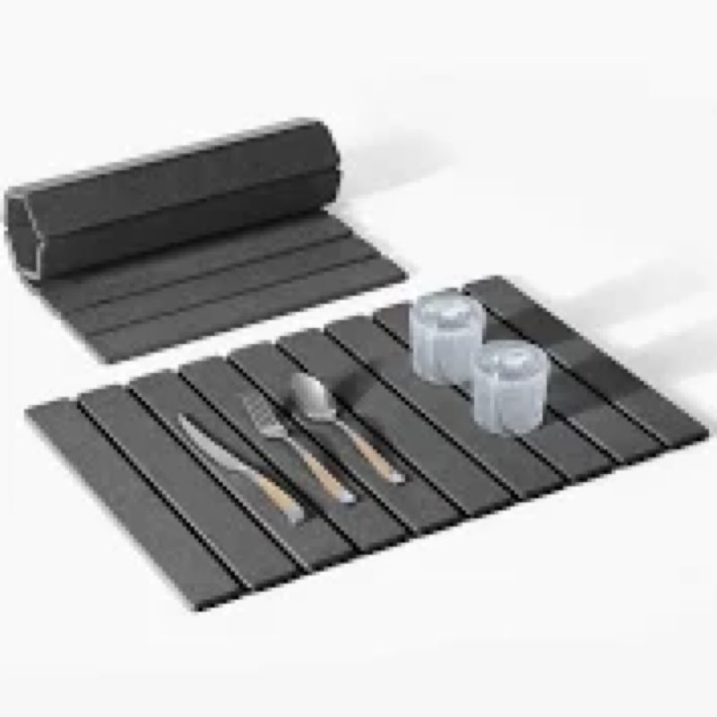 Vorisebo Stone Drying Mat for Kitchen Counter, 24" × 16" Large Dish Drying Mat, Quick Dry Stone Mats