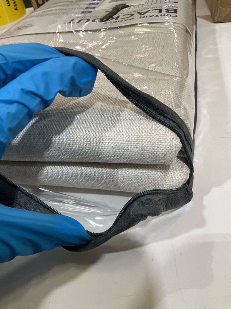 Condition photo showing Good Condition for 100% blackout shield linen blackout curtains for bedroom 84 inches long, back tab/rod pocket living room drapes, thermal insulated blackout curtains 2 panels set, 50" w x 84" l, cream cream 50"w x 84"l (pack of 2)