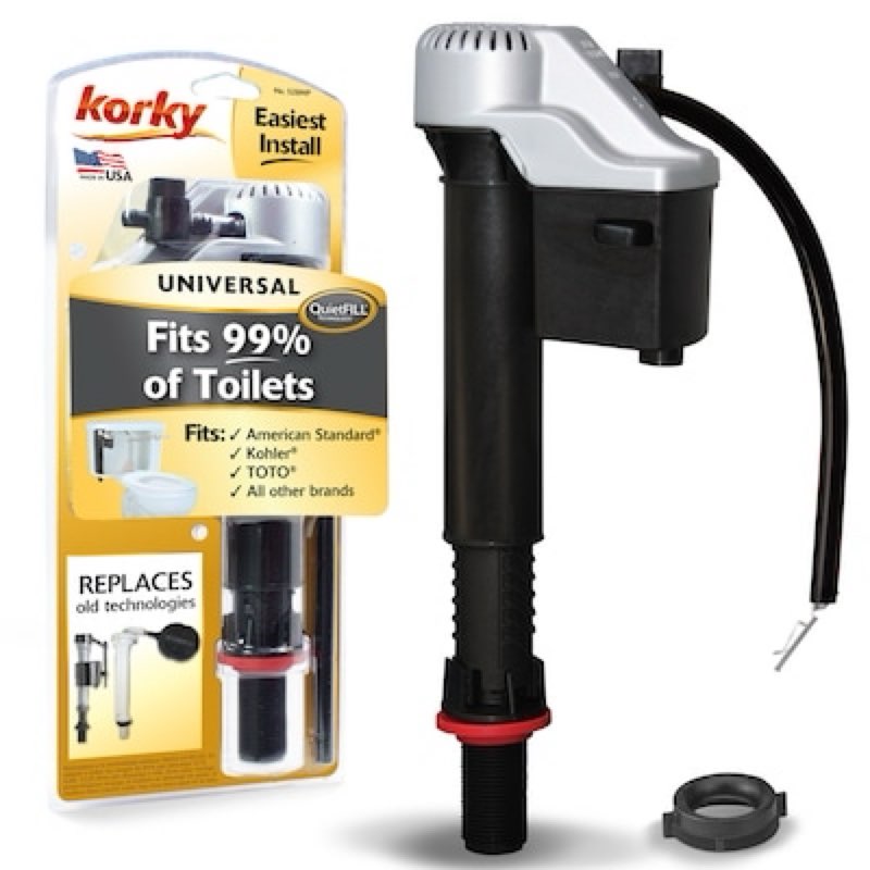korky quietfill platinum 3-in universal adjustable toilet fill valve