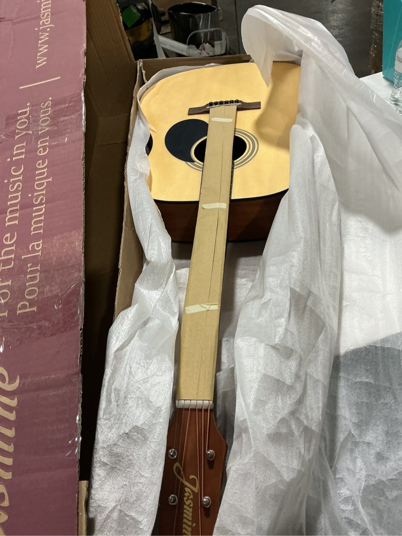 Condition photo showing Good Condition for Jasmine S35 Dreadnought Acoustic Guitar Strings 6, Rosewood Fingerboard, Advanced X Bracing – Full-Size Guitar for Beginners & Others – Natural Finish, Right Natural Guitar