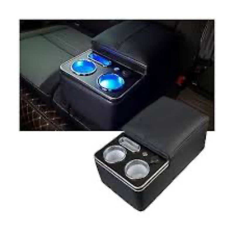 Upgrade Center Console Organizer with Cup Holder& Phone Holder for Car & Van & Truck Floor Cab Back 