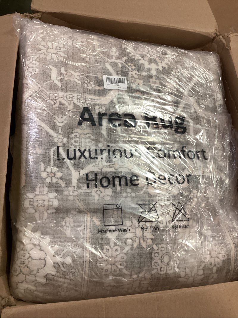 Condition photo showing New/Like New for Collive Large Area Rug for Living Room 10x14, Machine Washable Neutral Oriental Farmhouse Rugs for Bedroom, Soft Non-Slip Low Pile Indoor Floor Accent Carpet for Office Dining Room - Beige Beige 10' x 14'