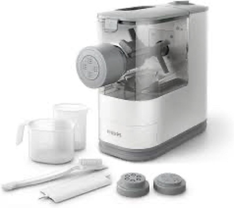 Philips Kitchen Appliances Compact Pasta and Noodle Maker, Viva Collection, Comes with 3 Default Cla