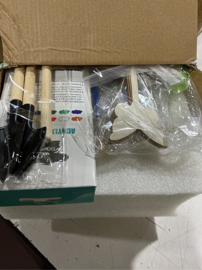 Condition photo showing Good Condition for rgbdot kids gardening set paint and plant stoneware flower gardening kit with 4 pots arts and crafts