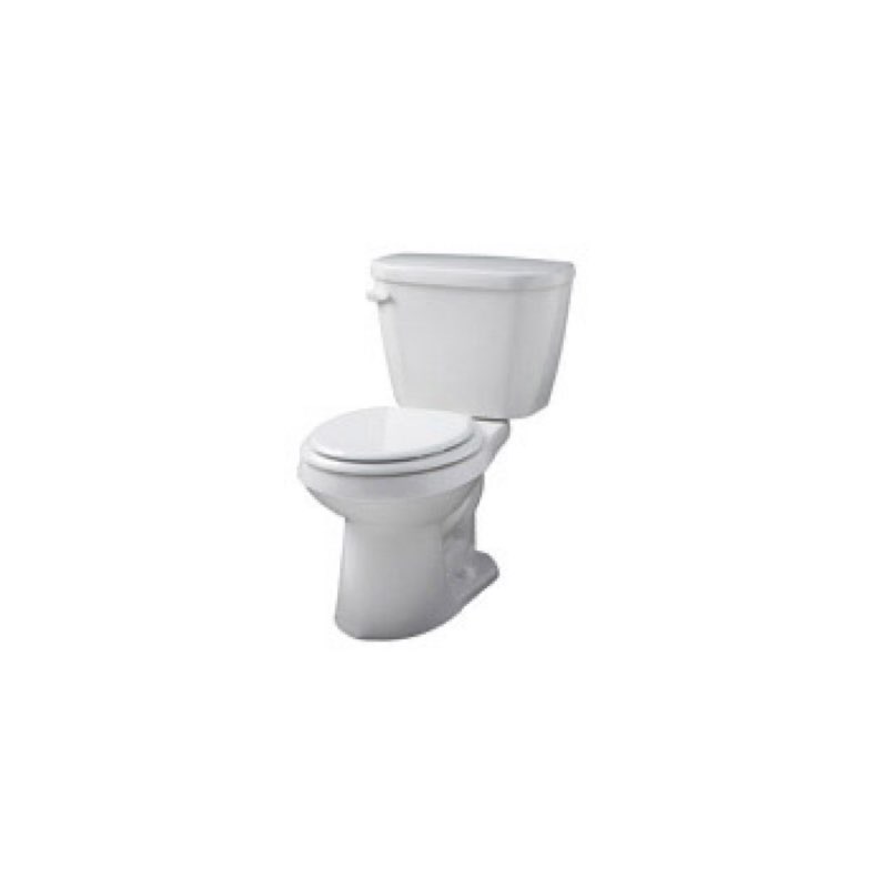 GERBER WS-21-500 VIPER ROUND FRONT TWO-PIECE TOILET - WHITE