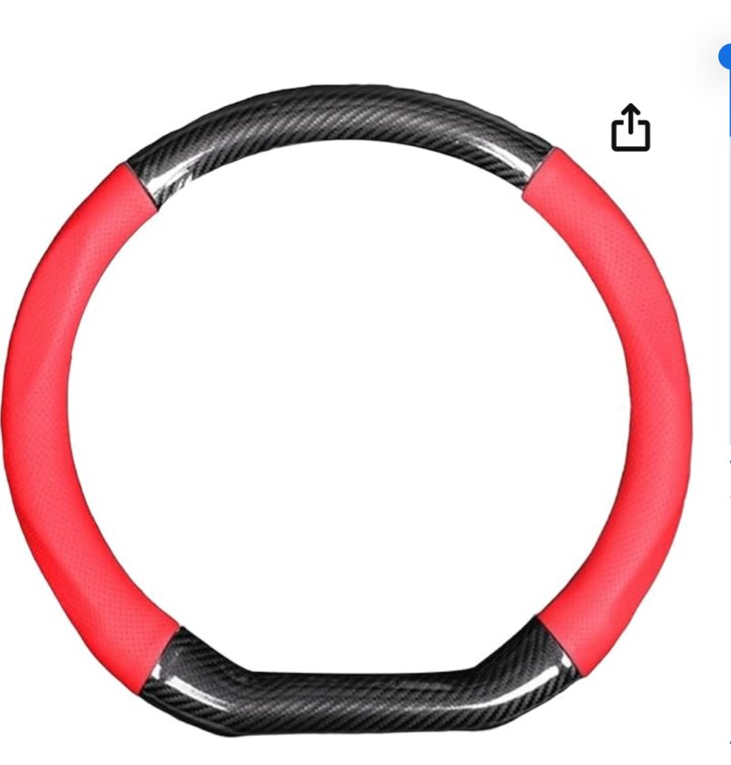 Car Steering Wheel Cover, Anti-slip ABS Steering Wheel Cover Segmented Protection Soft High Density Four Seasons Steering Wheel Protectors Red