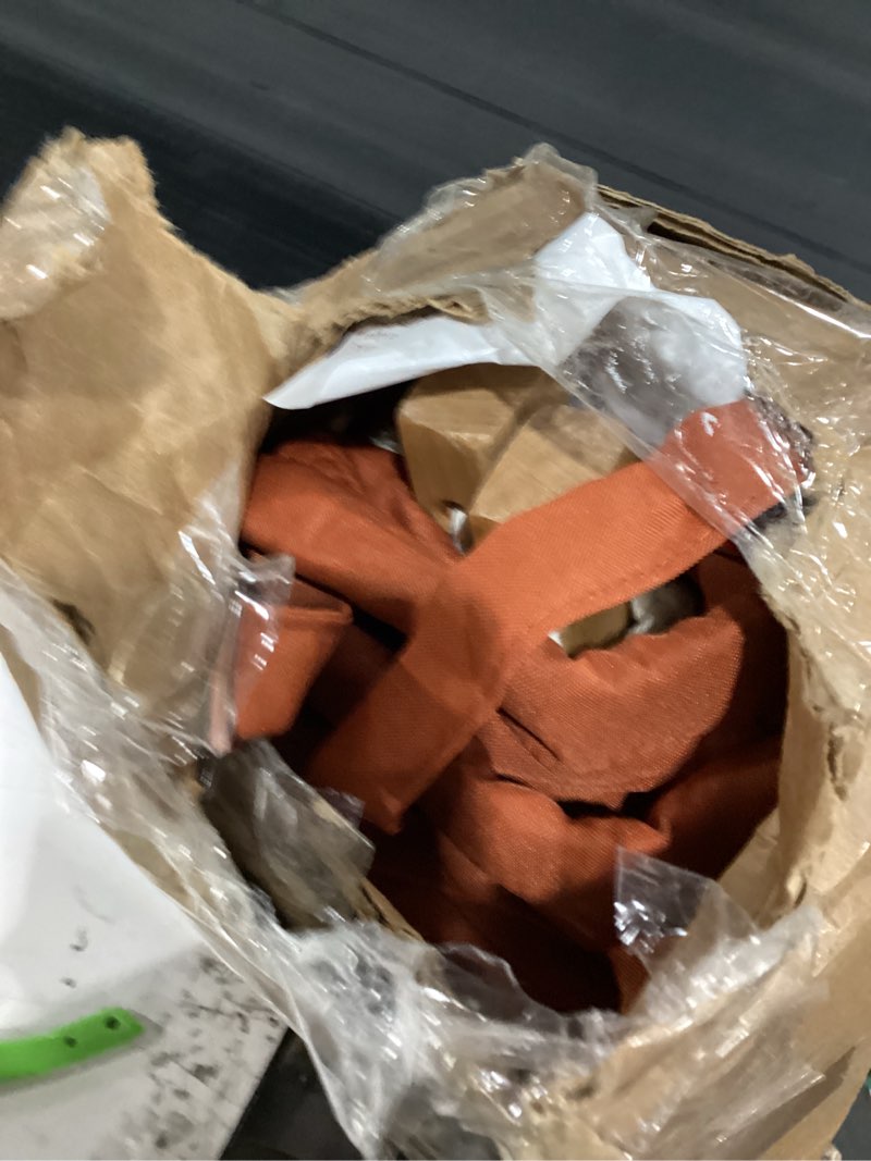 Condition photo showing As Is for Outdoor Double Hammock with Hardwood Spreader Bars, Large Rope Hammock with Polyester Pad and Pillow, 475 LBS Capacity for 2 Person Patio Backyard Poolside - Terracotta