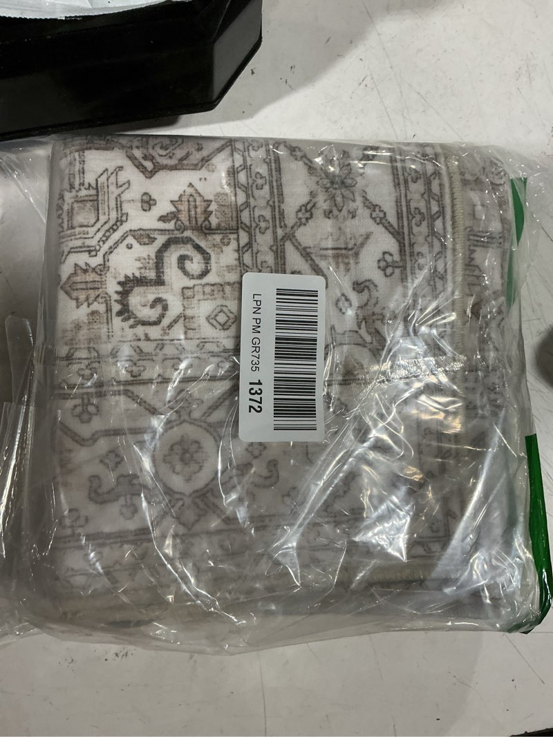 Condition photo showing Good Condition for 2x3 entryway area rug - neutral washable rugs for dining room kitchen rug vintage soft floor mat non slip indoor farmhouse carpet for bathroom bedroom (beige) beige 2' x 3' (rectangular)
