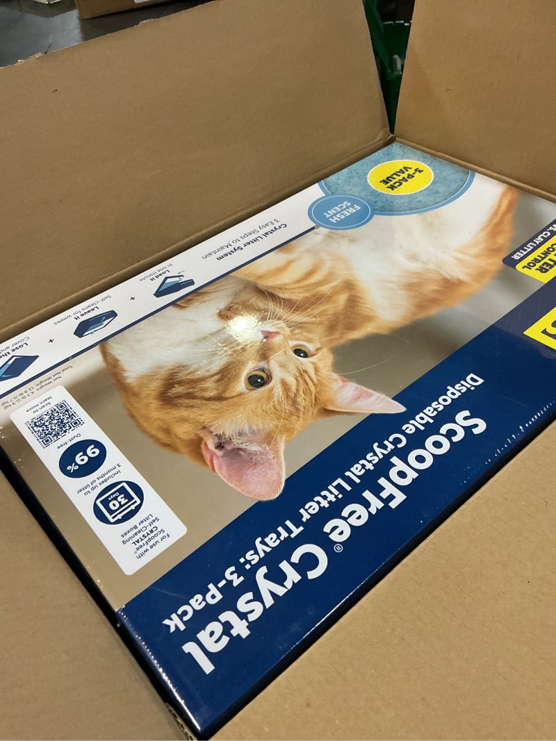 Condition photo showing Good Condition for petsafe scoopfree disposable crystal cat litter tray - easy cleaning box - refill tray for automatic litter box - fresh scent - 4.3 lb bags - 3 pack fresh 3-pack
