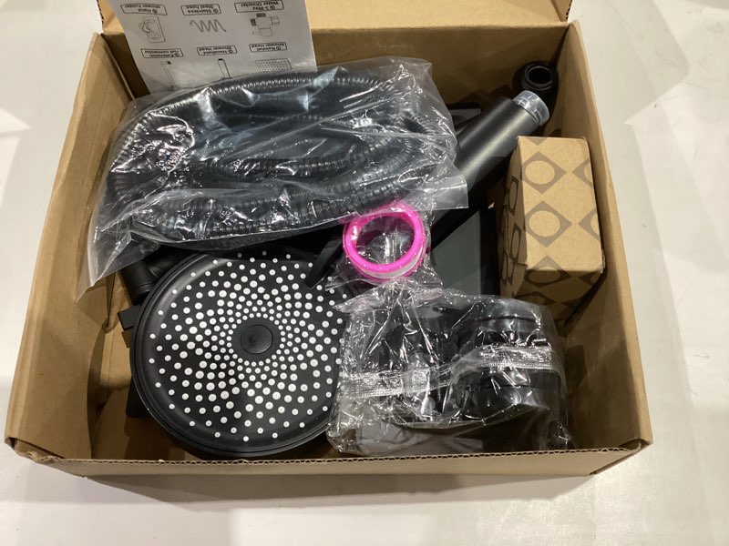 Condition photo showing Good Condition for Shower Head, 8 inch Multifunction High Pressure Rain Shower Head with Handheld Spray Combo with 11'' Angle Adjustable Extension Arm/Flow Regulator/Shower System Matte Black