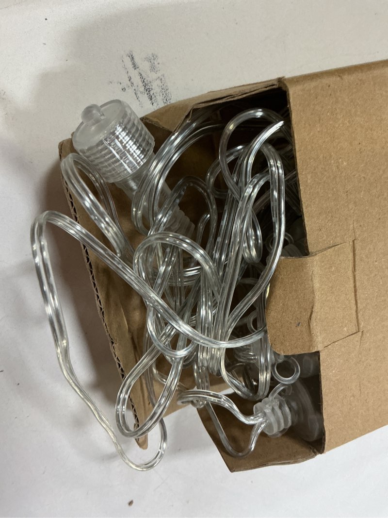 Condition photo showing As Is for Flacchi Meteor Shower Icicle Lights - 5 Tubes 20" Each 270 LED Cascading Raindrop Lights, Timer Outdoor Waterproof Christmas Decorations for Holiday Party(5 in 1 Multi-Colored) 5 in 1 Multi-colored 20 inch 5 Tube