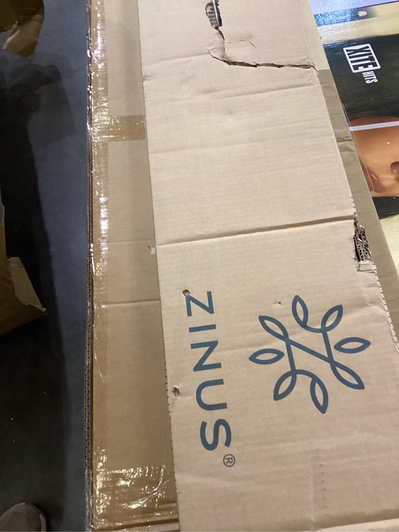 Condition photo showing As Is for ZINUS Van 16 Inch Metal Platform Bed Frame / Steel Slat Support / No Box Spring Needed / Easy Assembly, Queen Queen Modern 16" Original Box