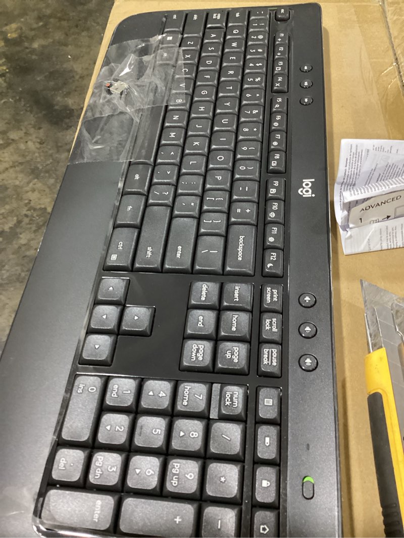 Condition photo showing As Is for (no mouse) logitech mk540 advanced wireless keyboard and mouse combo for windows, 2.4 ghz unifying usb-receiver, multimedia hotkeys, 3-year battery life, for pc, laptop 2024 model
