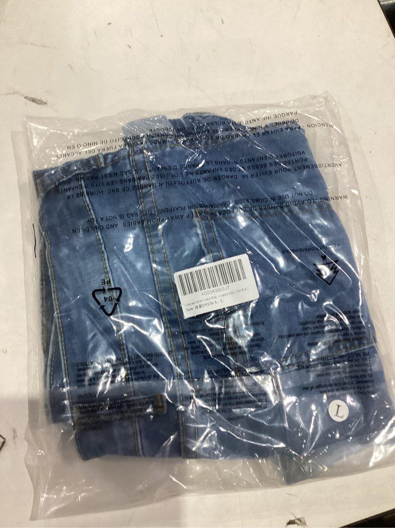 Condition photo showing New/Like New for Women's Casual Stretchy Denim Shorts High Waisted Folded Hem Jeans Shorts