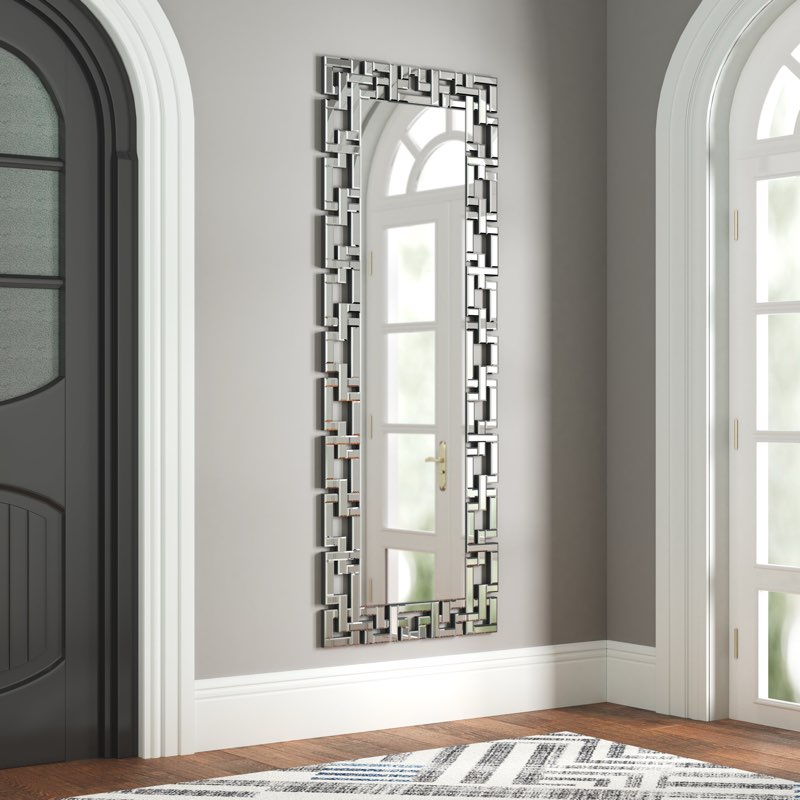 Beavercreek Rectangle Wall Mirror Full Length Mirror Decorative Geometric 65'' H X 21.6'' W X 0.9'' D