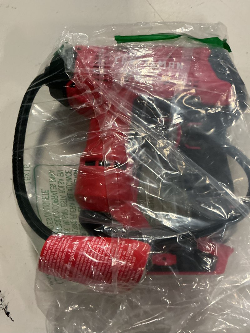 Condition photo showing Good Condition for craftsman v20 air compressor portable, cordless tire inflator, up to 150 psi tire pump, with digital pressure gauge, tool only (cmce521b)