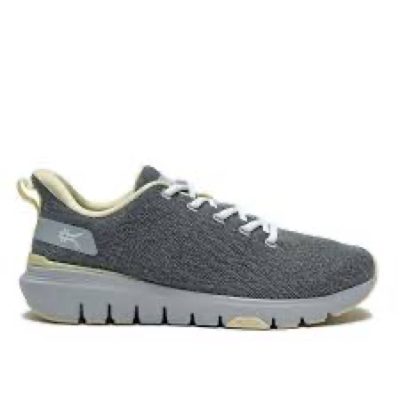 Kuru 10 Medium womens Dove Gray/Pale Lime  FLEX Via