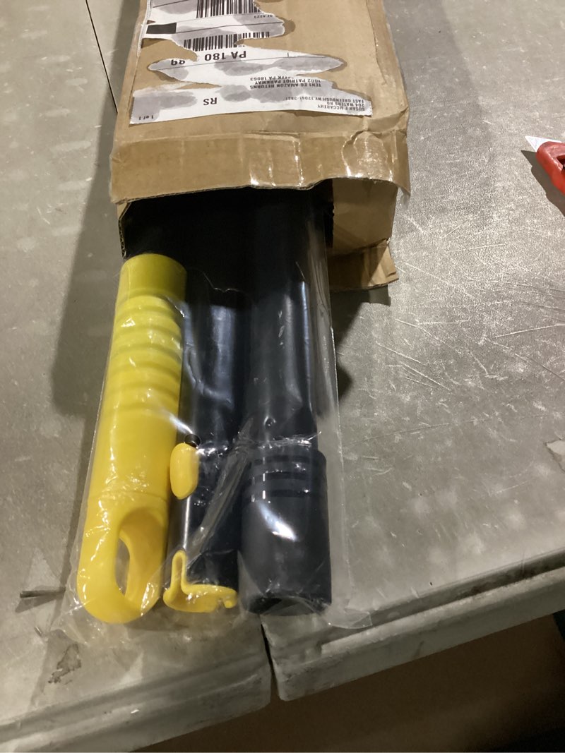 Condition photo showing Good Condition for Floor Squeegee for Concrete and Tile Cleaning, 24'' Rubber Wiper Broom, Large Heavy Duty Water Scraper with 60'' Long Handle for Garage, Deck, Bathroom, Shower Glass, Window Yellow 24in