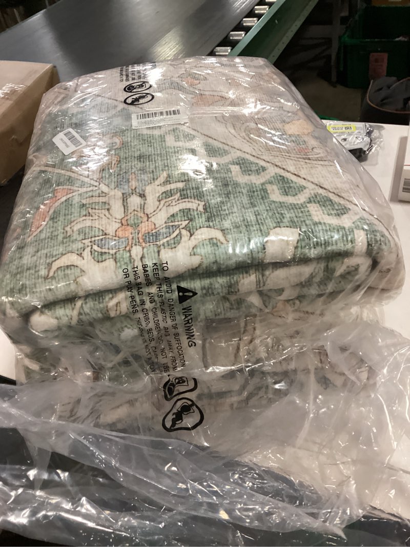 Condition photo showing New/Like New for Area Rug Non Slip Machine Washable Ultra Soft Living Room/Bedroom/Kitchen/Outdoor/Classroom Celadon, 8'×10' Celadon 8' x 10' (Rectangular)
